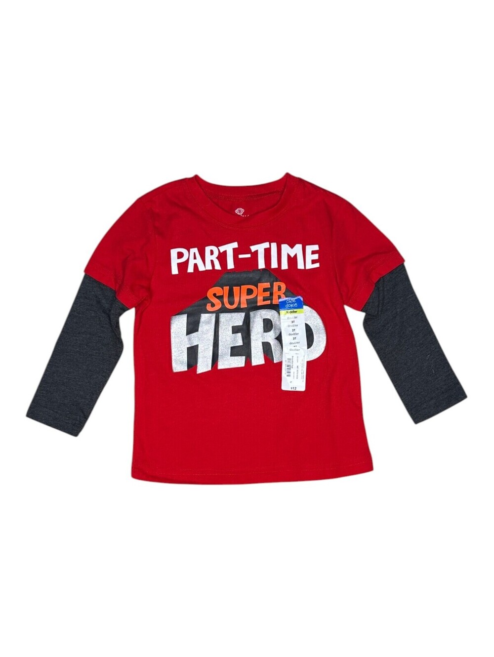 okie dokie Toddler Boys' Part-Time Super Hero Long Sleeve Shirt 3T